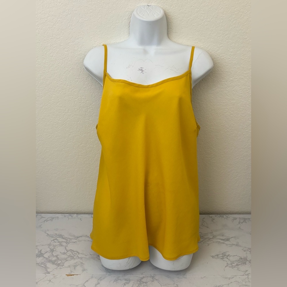 CHARTER CLUB Woman Size 16W Lightweight Tank Top Yellow Spaghetti Strap​
